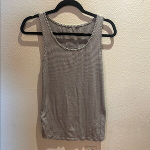 Isabel Maternity by Ingrid & Isabel Black and White Striped Tank Top